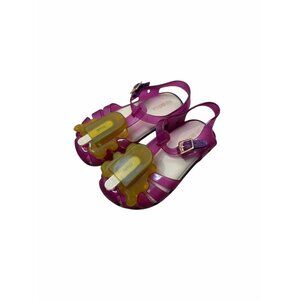 Mini Melissa Jelly Sandals Popsicle Ice Cream Purple Pink Girls Size 7